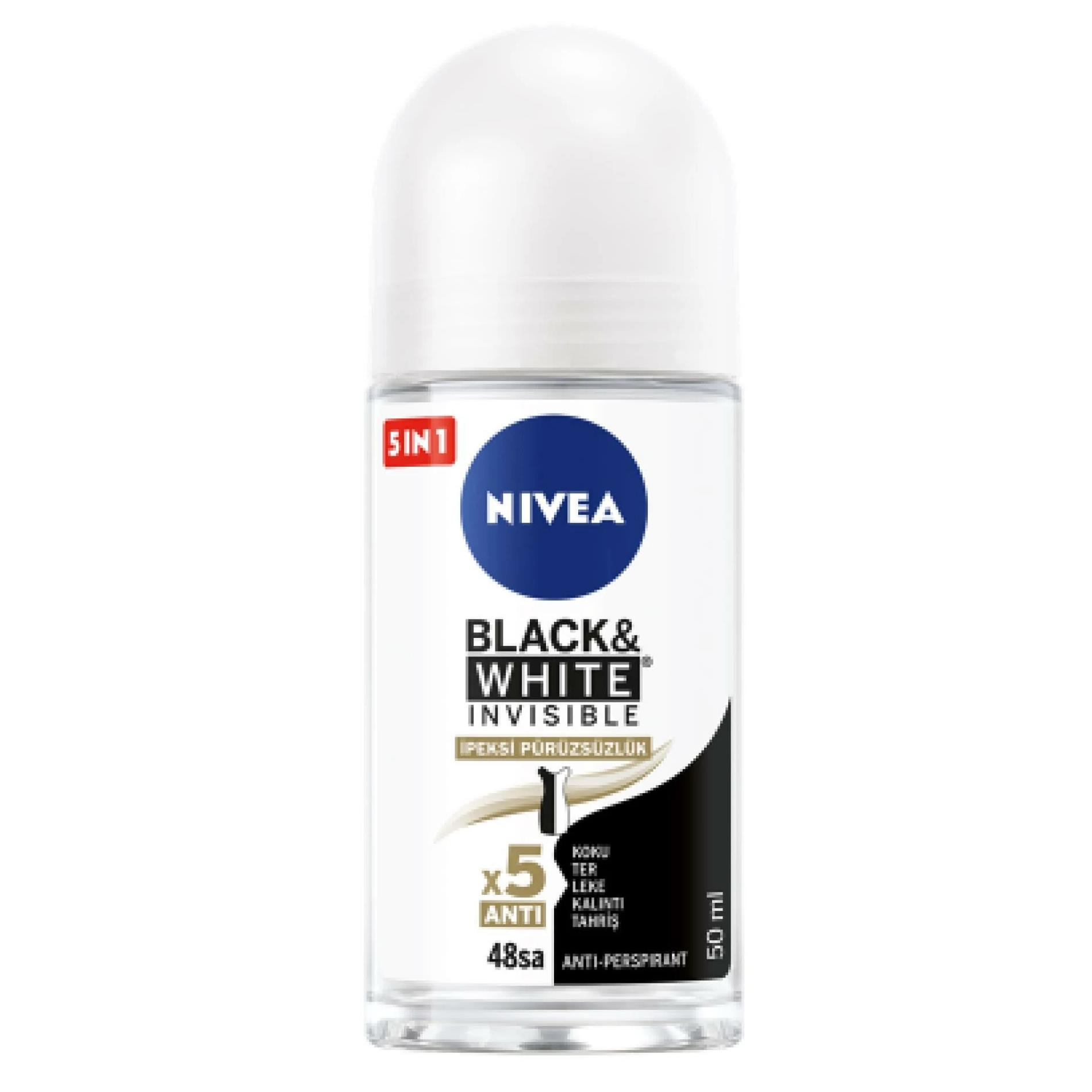 Nivea Black White Invisible Antiperspirant Roll-On 50 ml