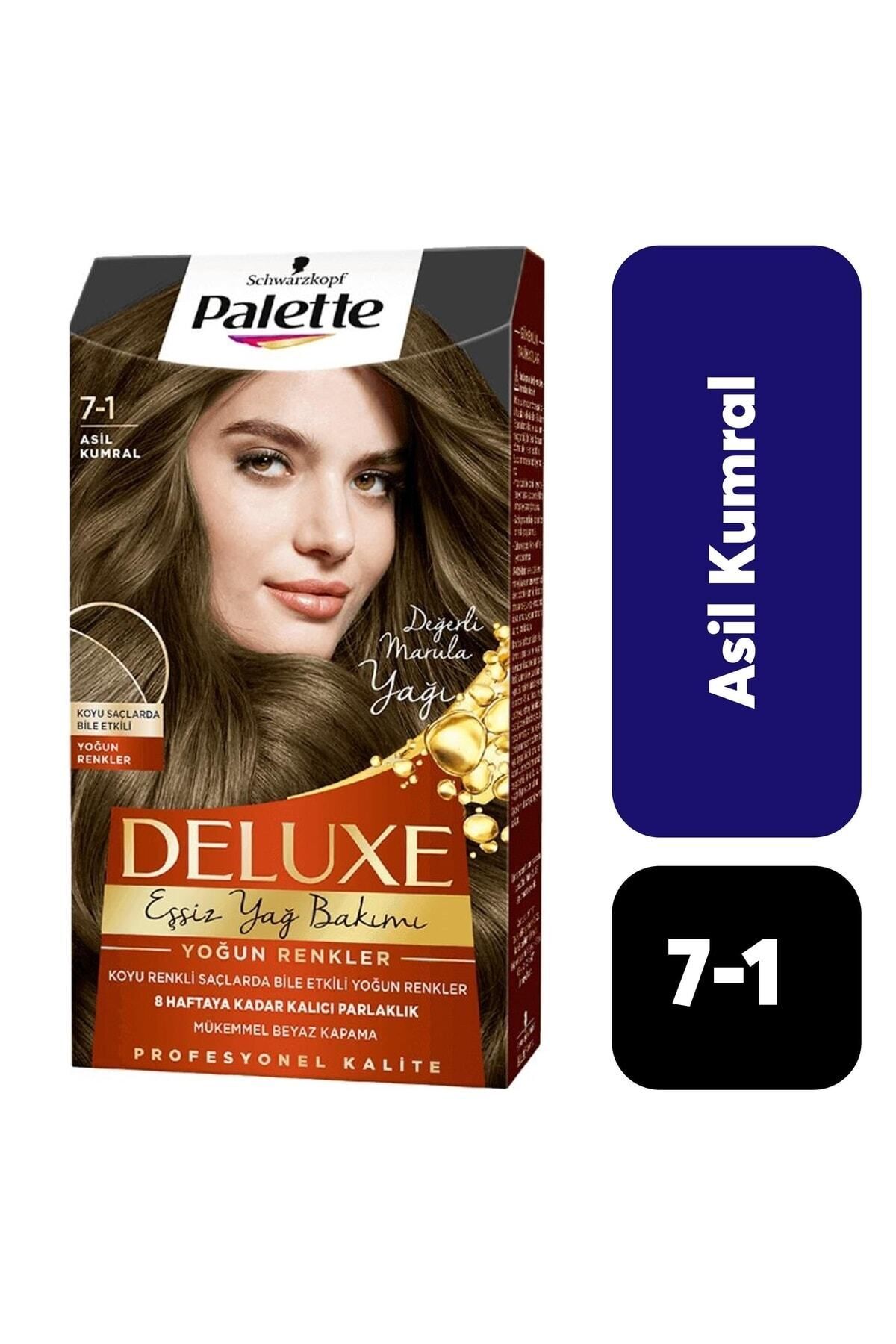 Palette Deluxe Yoğun Renkler Saç Boyası 7-1 Küllü Kumral