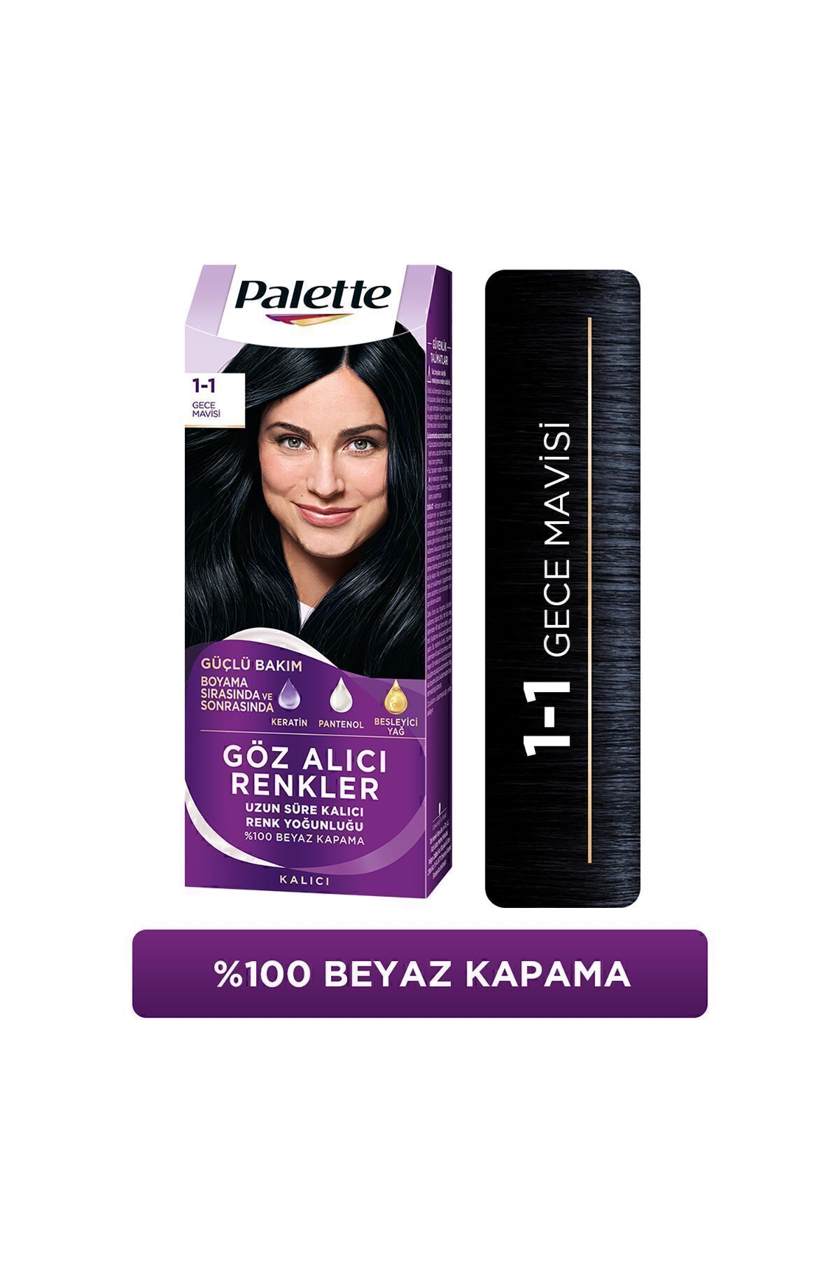 Palette Saç Boyası Natural Göz Alıcı Renk 1-1 Gece Mavisi