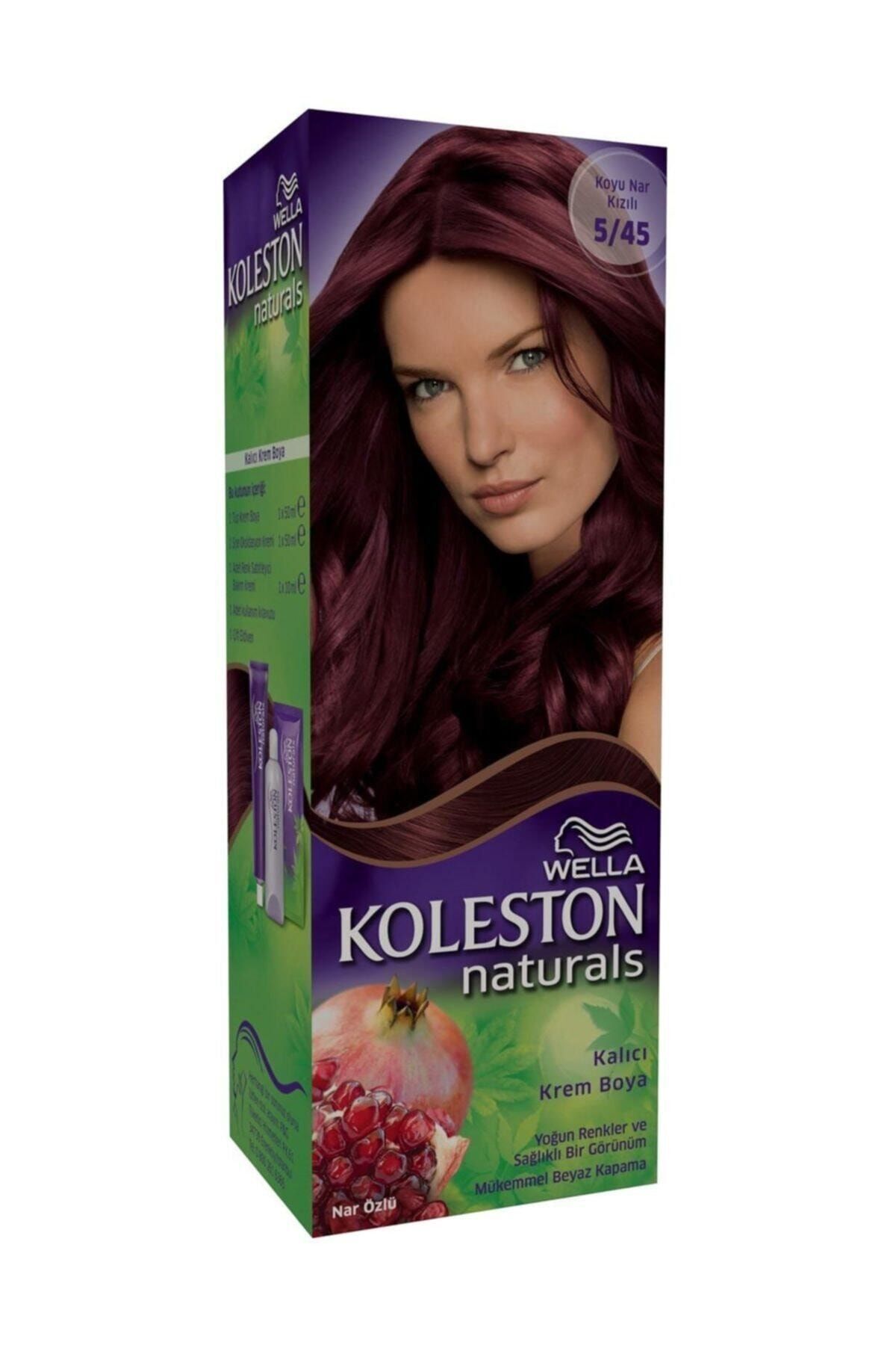 Wella Koleston Naturals Saç Boyası 5/45 Koyu Nar Kızılı
