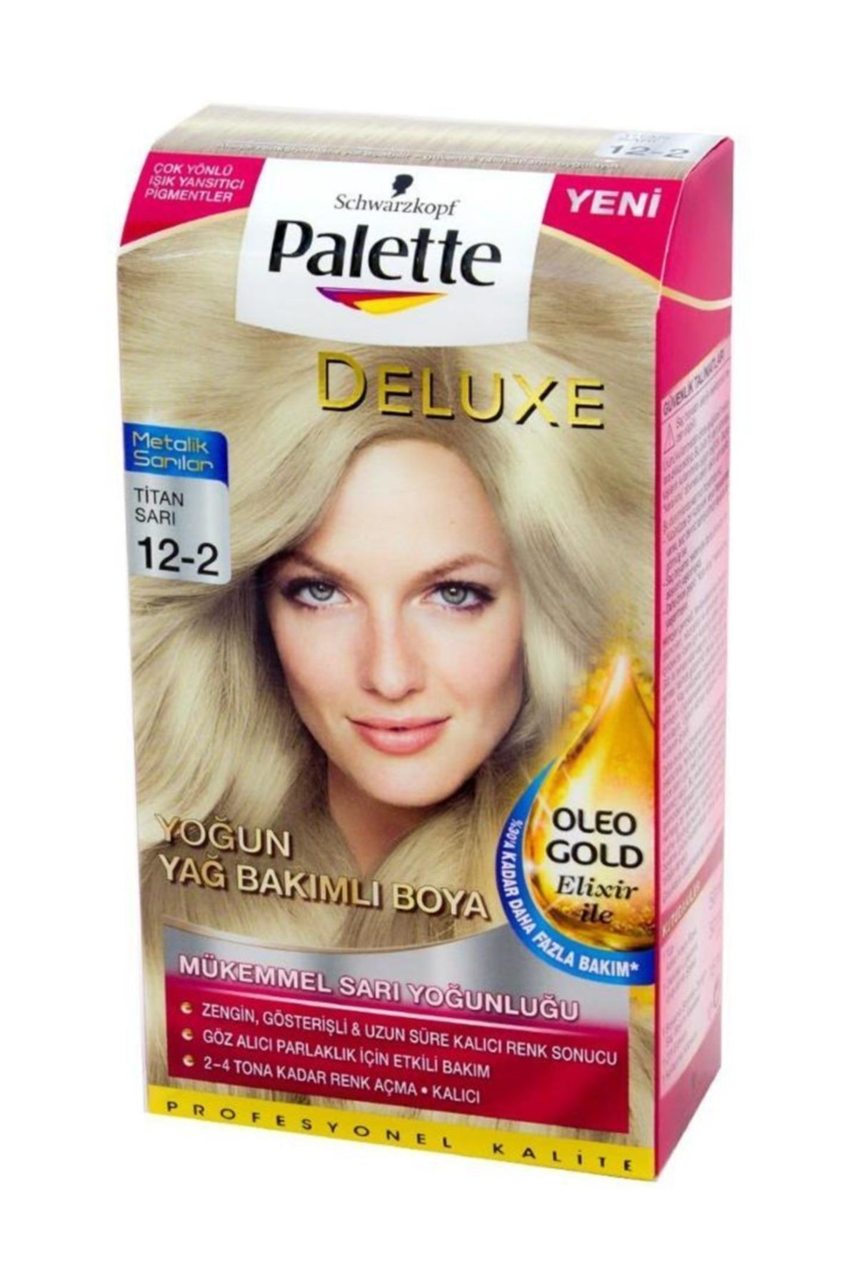 Palette Deluxe Yoğun Renkler Saç Boyası 12-2 Titan Sarı
