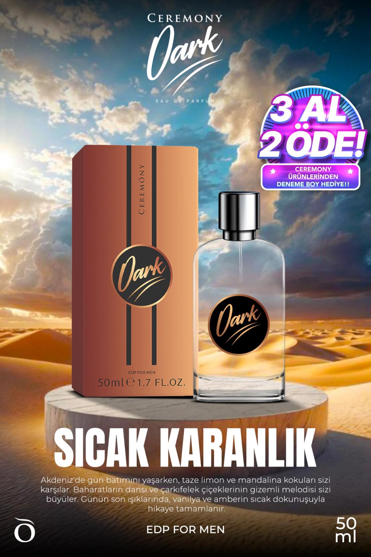 Ceremony Dark 50 ml Edp Erkek Parfüm