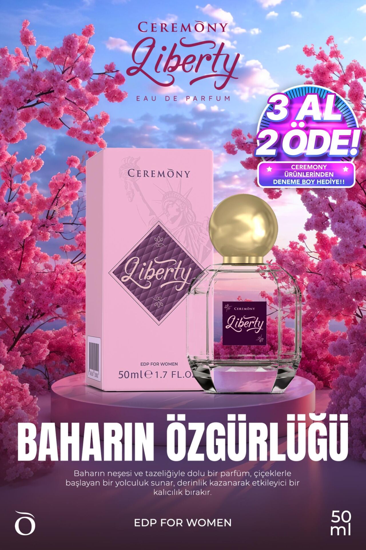 Ceremony Liberty 50 ml Edp Kadın Parfüm
