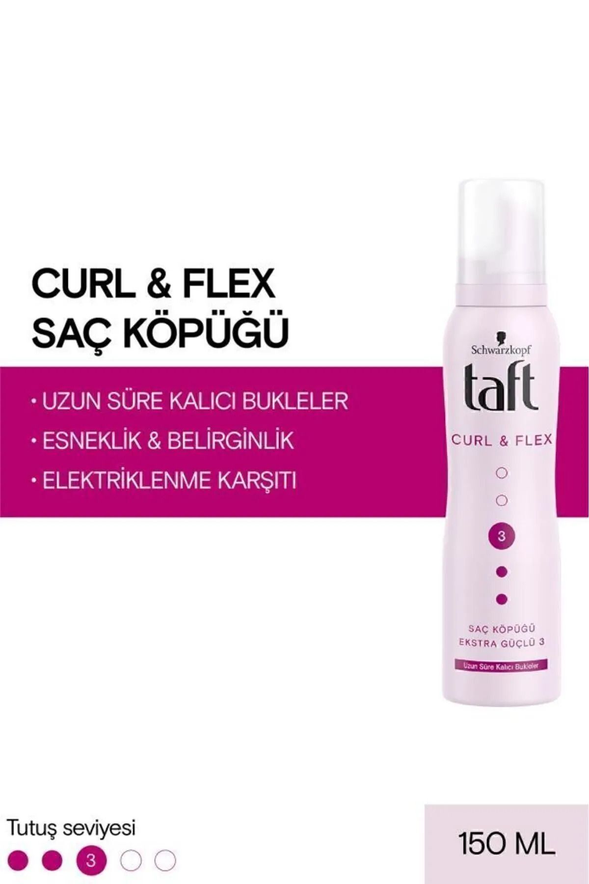 Taft Kıvrıcık & Bukle Saç Köpüğü No:3 150 Ml