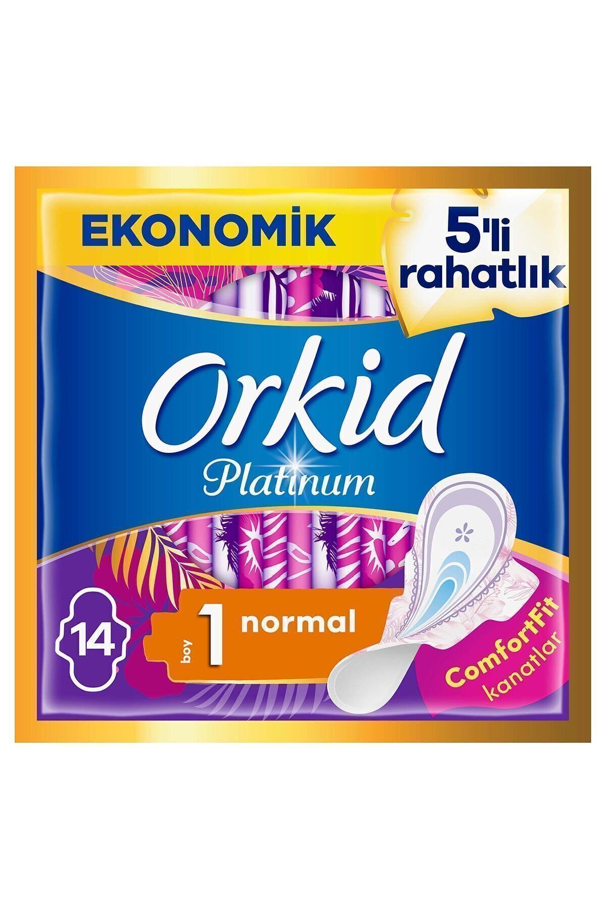 Orkid Hijyenik Ped Ultra Platinum Eko Normal 14'lü