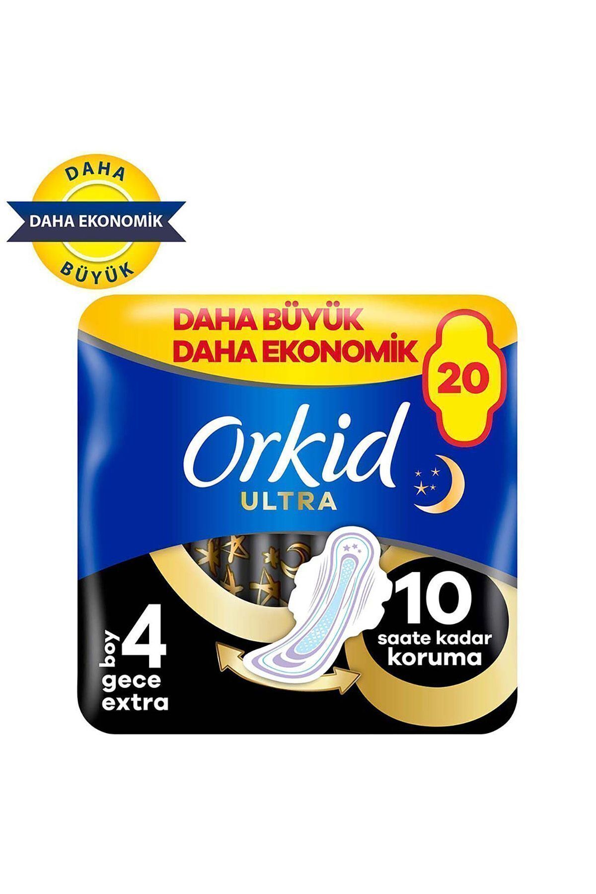 Orkid Hijyenik Ped Ultra Extra Dörtlü Gece 20'li