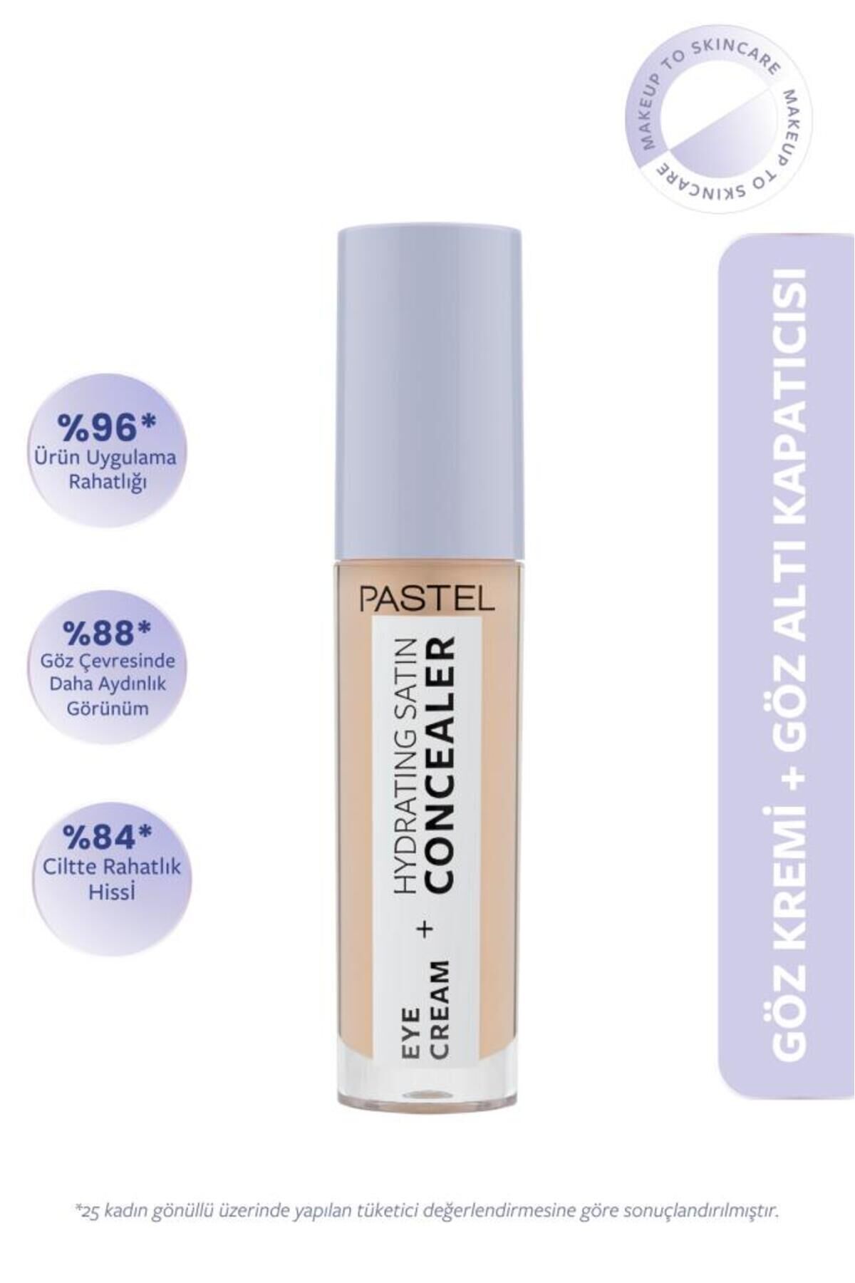 Pastel Eye Cream + Hydrating Satin Concealer - Göz kremi + Göz Altı Kapatıcısı 62 Ivory