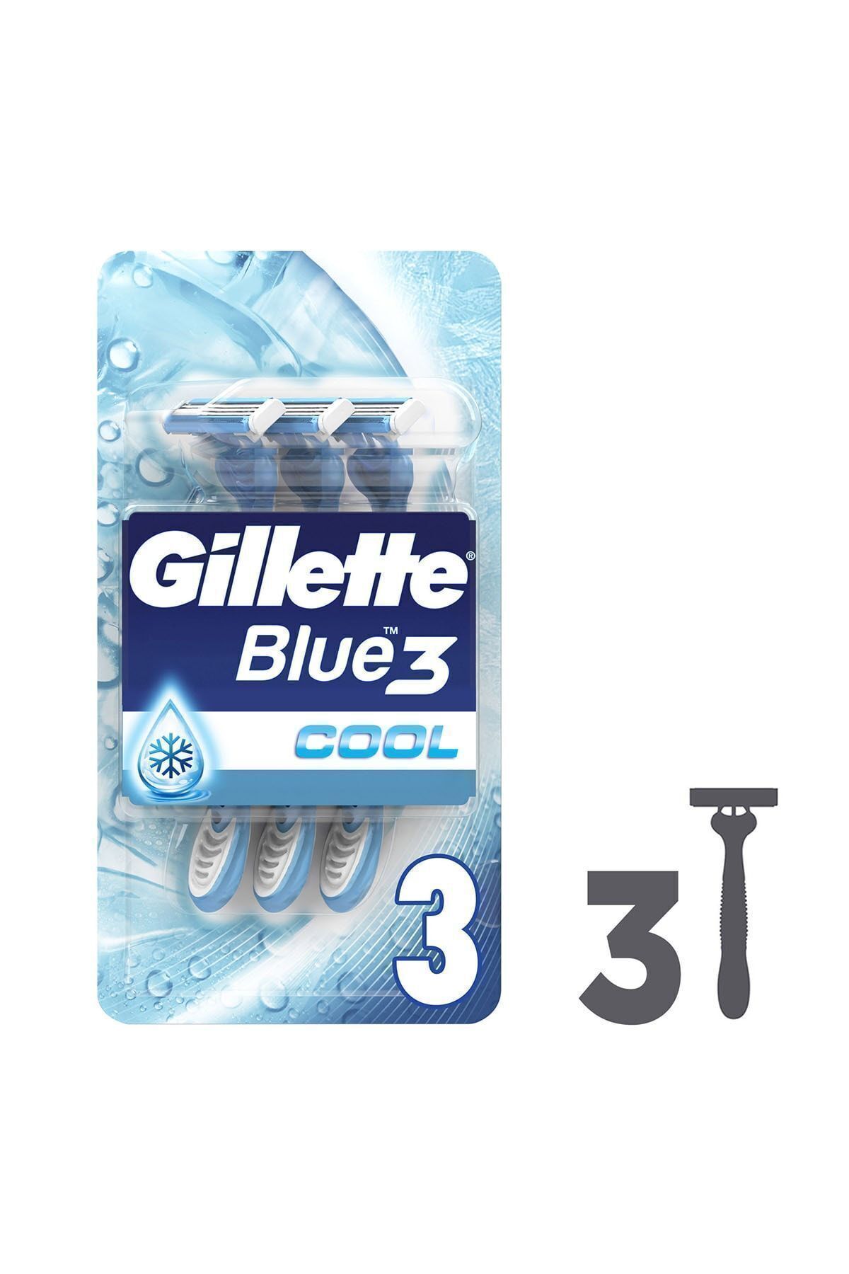 Gillette Blue3 Cool Kullan At Tıraş Bıçağı 3'lü