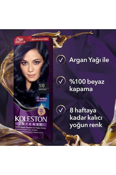 Wella Koleston Intense Saç Boyası 1/0 Mavi Siyah