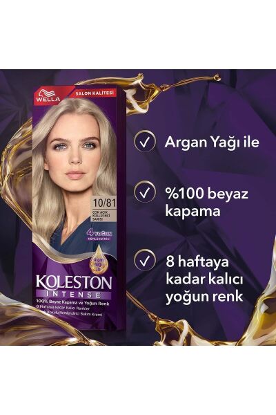 Wella Koleston Intense Saç Boyası 10/81 Çok Açık Küllü İnci Sarısı