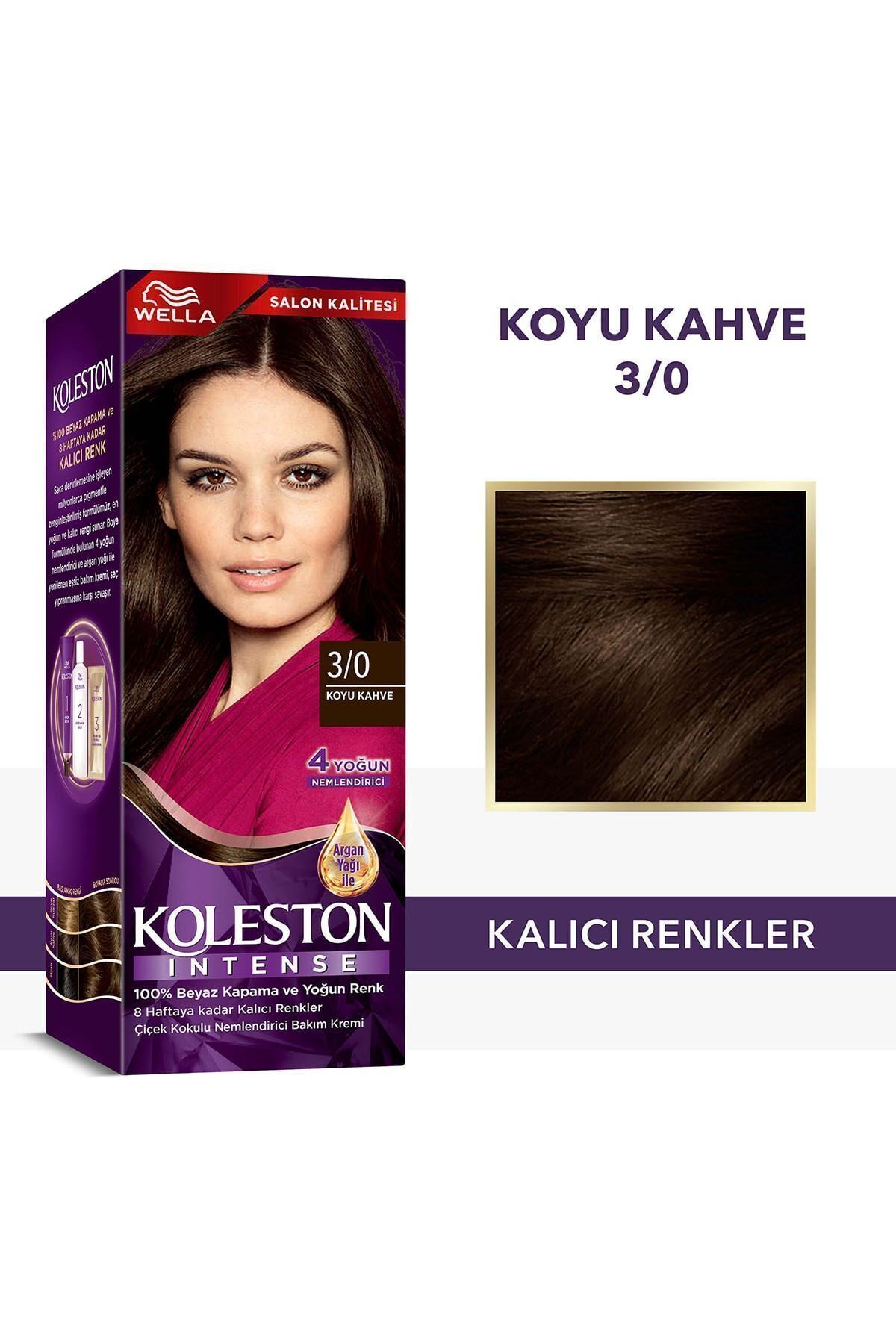 Wella Koleston Intense Saç Boyası 3/0 Koyu Kahve