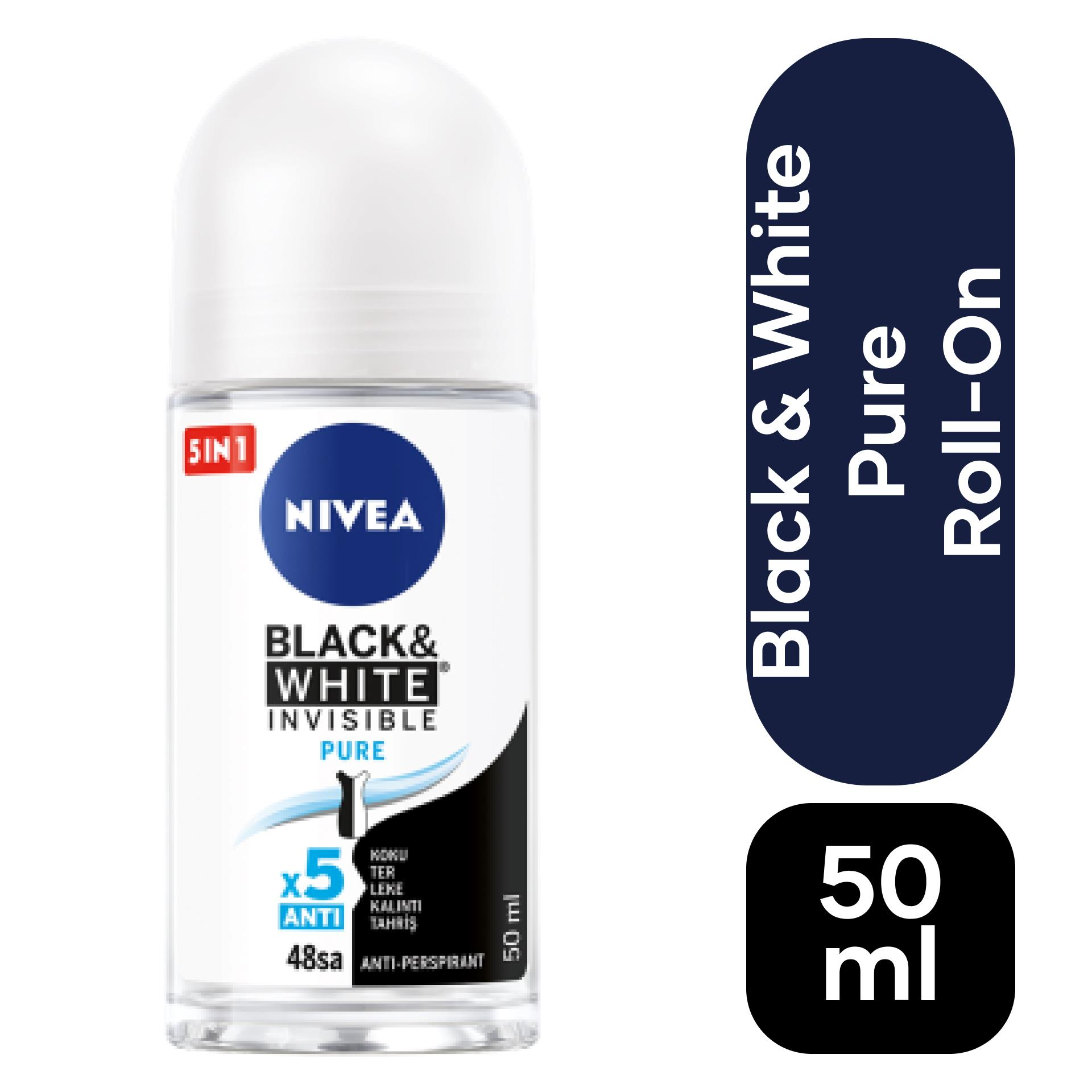 Nivea Roll-on 50 ml Kadın B&W Pure