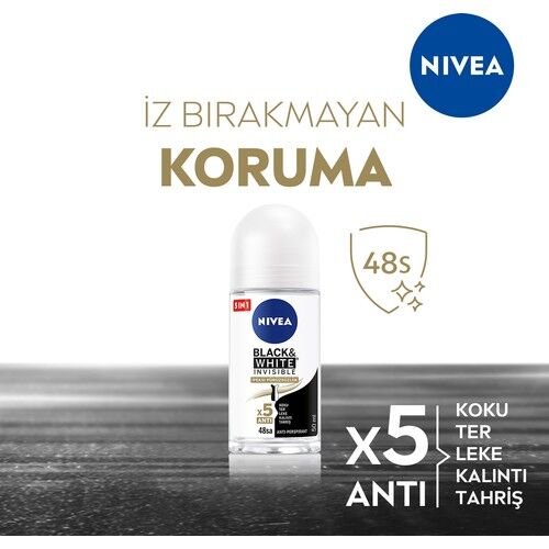 Nivea Roll-on 50 ml Kadın B&W Pure