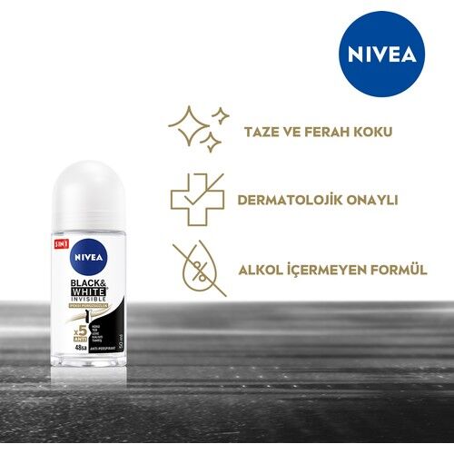 Nivea Roll-on 50 ml Kadın B&W Pure