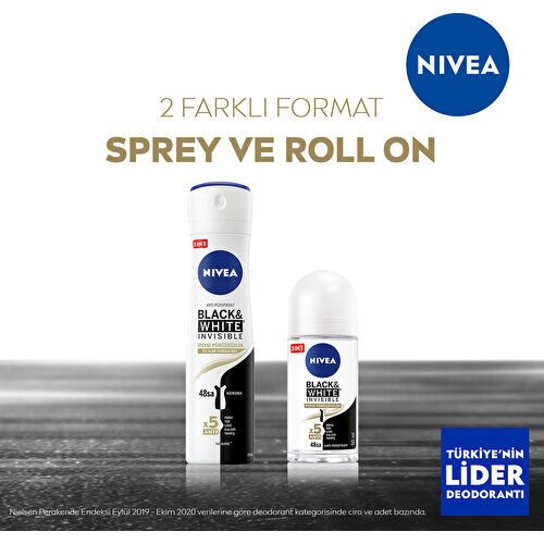 Nivea Roll-on 50 ml Kadın B&W Pure