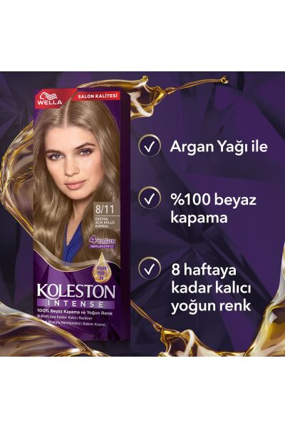 Wella Koleston Intense Saç Boyası 8/11 Ekstra Açık Küllü Kumral