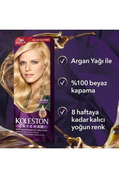 Wella Koleston Intense Saç Boyası 9/3 Açık Altın Sarısı