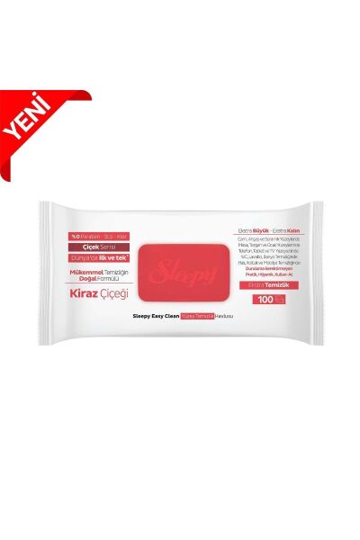 Sleepy Easy Clean Kiraz Çiçeği Yüzey Temizlik Havlusu 100 Yaprak