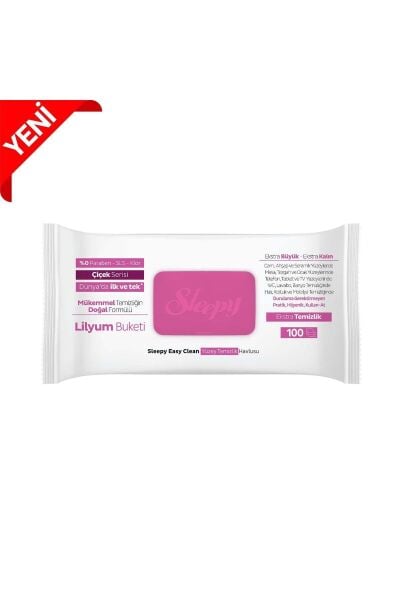 Sleepy Easy Clean Lilyum Buketi Yüzey Temizlik Havlusu 100 Yaprak