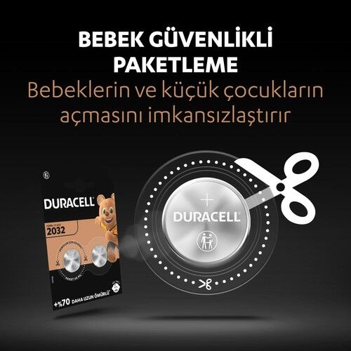 Duracell Düğme Pil 2’li 2032