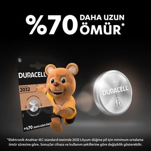 Duracell Düğme Pil 2’li 2032