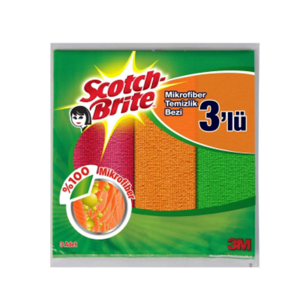 Scotch Brite Temizlik Bezi 3'lü Mikrofiber