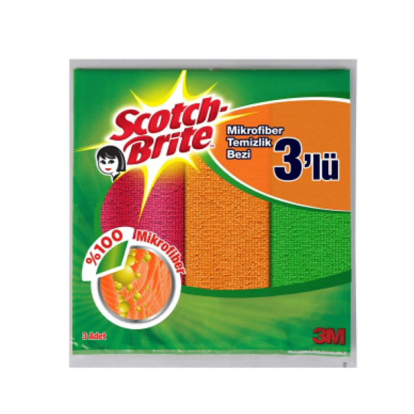 Scotch Brite Temizlik Bezi 3'lü Mikrofiber