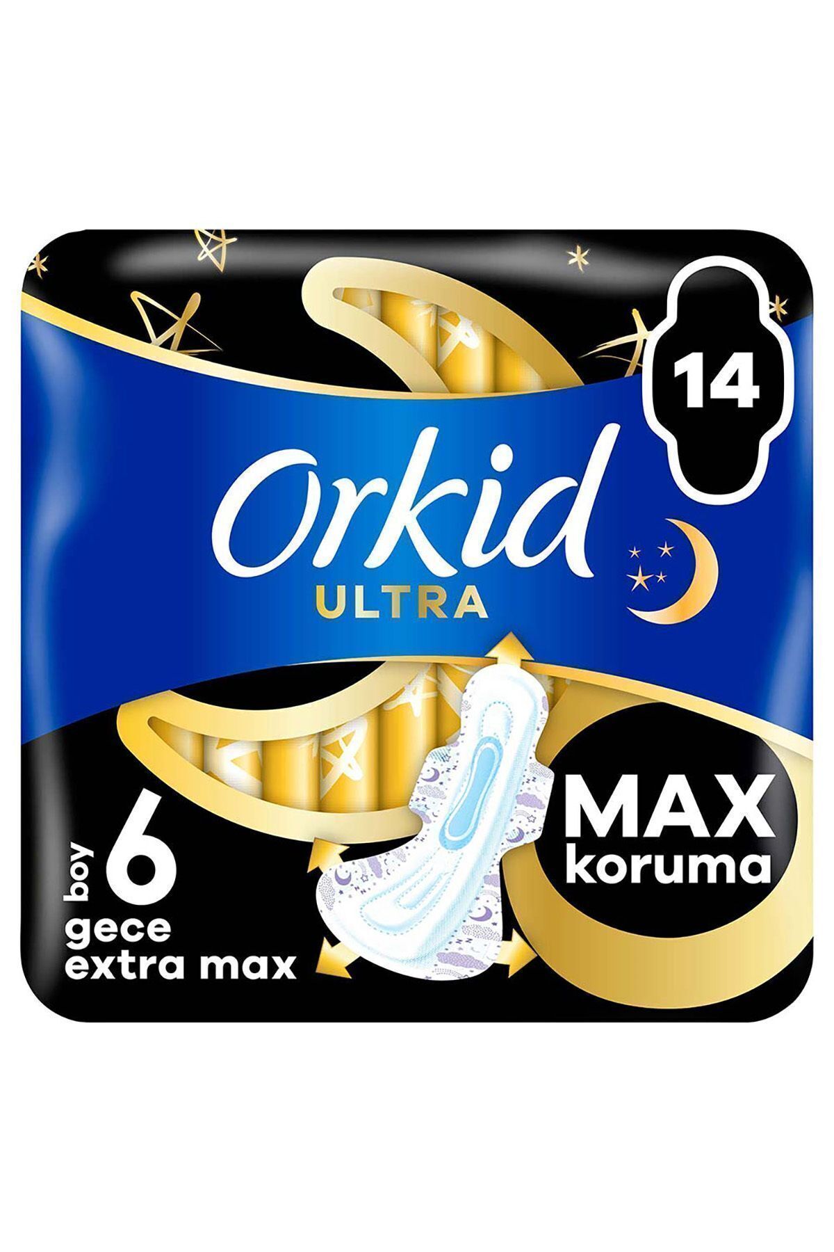 Orkid Hijyenik Ped Ultra Extra Max Dörtlü Gece 14'lü