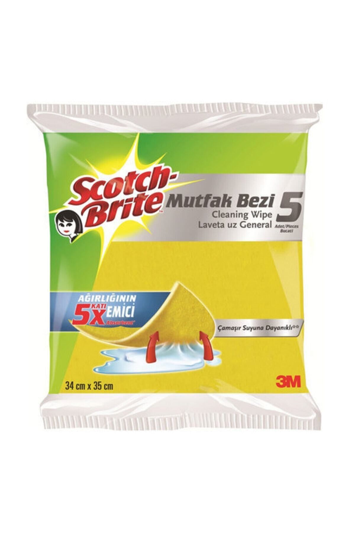 Scotch Brite Mutfak Bezi Promo Paket 5 Li Sarı