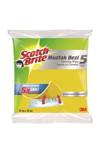 Scotch Brite Mutfak Bezi Promo Paket 5 Li Sarı