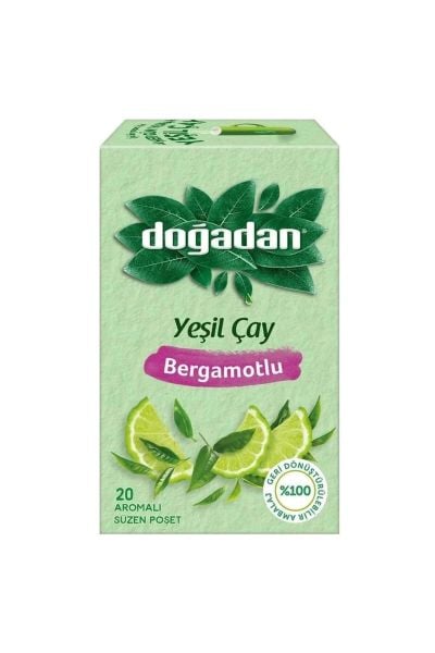 Doğadan 20’li Bergamot Aromalı Yeşil Çay
