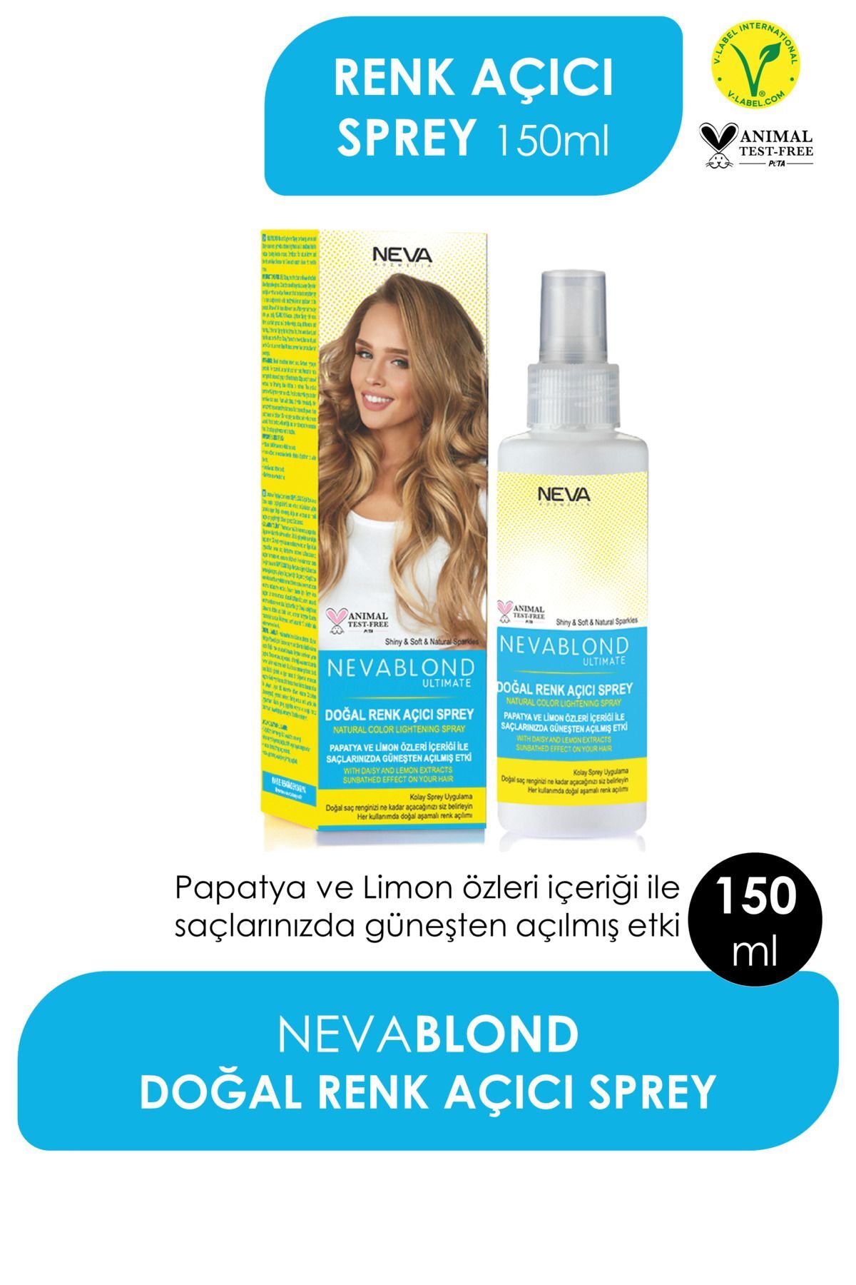 Nevablond Ultimate Doğal Renk Açıcı Sprey 150 Ml