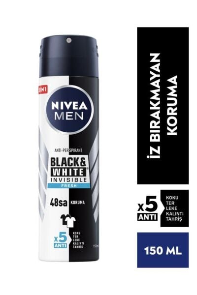 Nivea Men Invisible Black And White Fresh Deodorant 150 ml