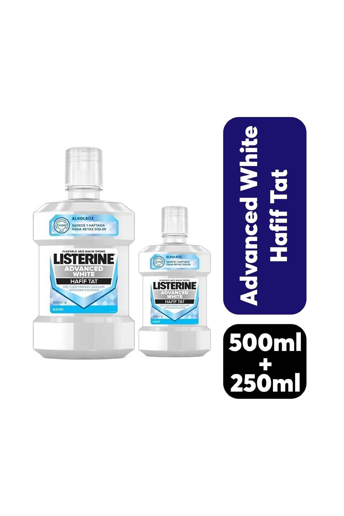 Listerine Advanced White Hafif Tat 500 ml + 250 ml