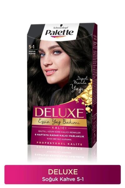 Palette Deluxe Yoğun Renkler Saç Boyası 5-1 Soğuk Kahve