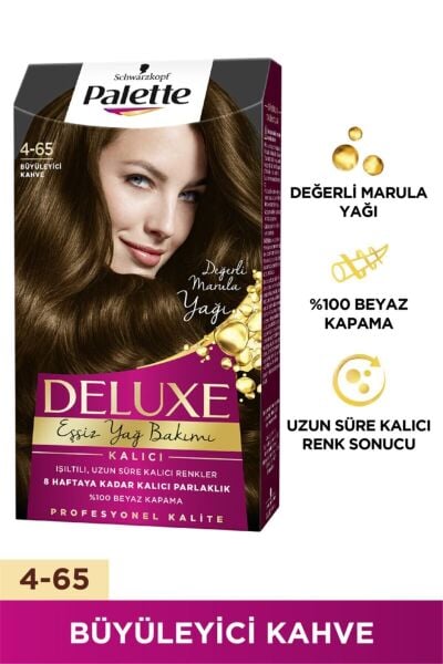 Palette Deluxe Yoğun Renkler Saç Boyası 4-65 Büyüleyici Kahve