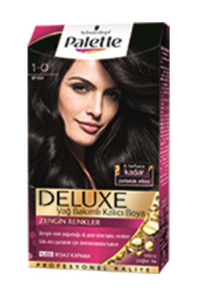 Palette Deluxe Yoğun Renkler Saç Boyası 1-0 Siyah