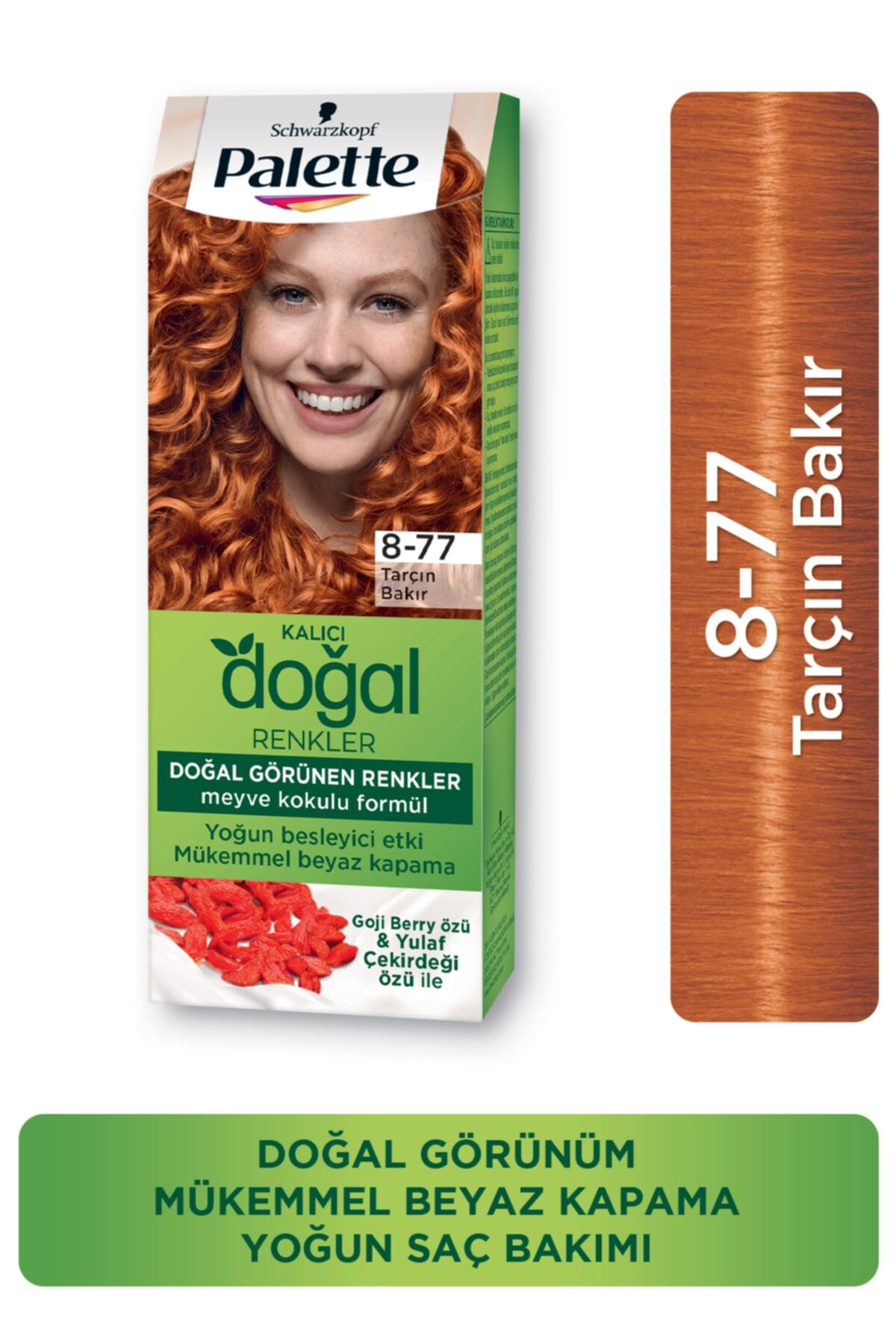 Palette Kalıcı Doğal Renkler Saç Boyası 8-77 Tarçın Bakır