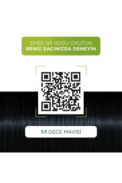 Palette Kalıcı Doğal Renkler Saç Boyası 1-1 Gece Mavisi
