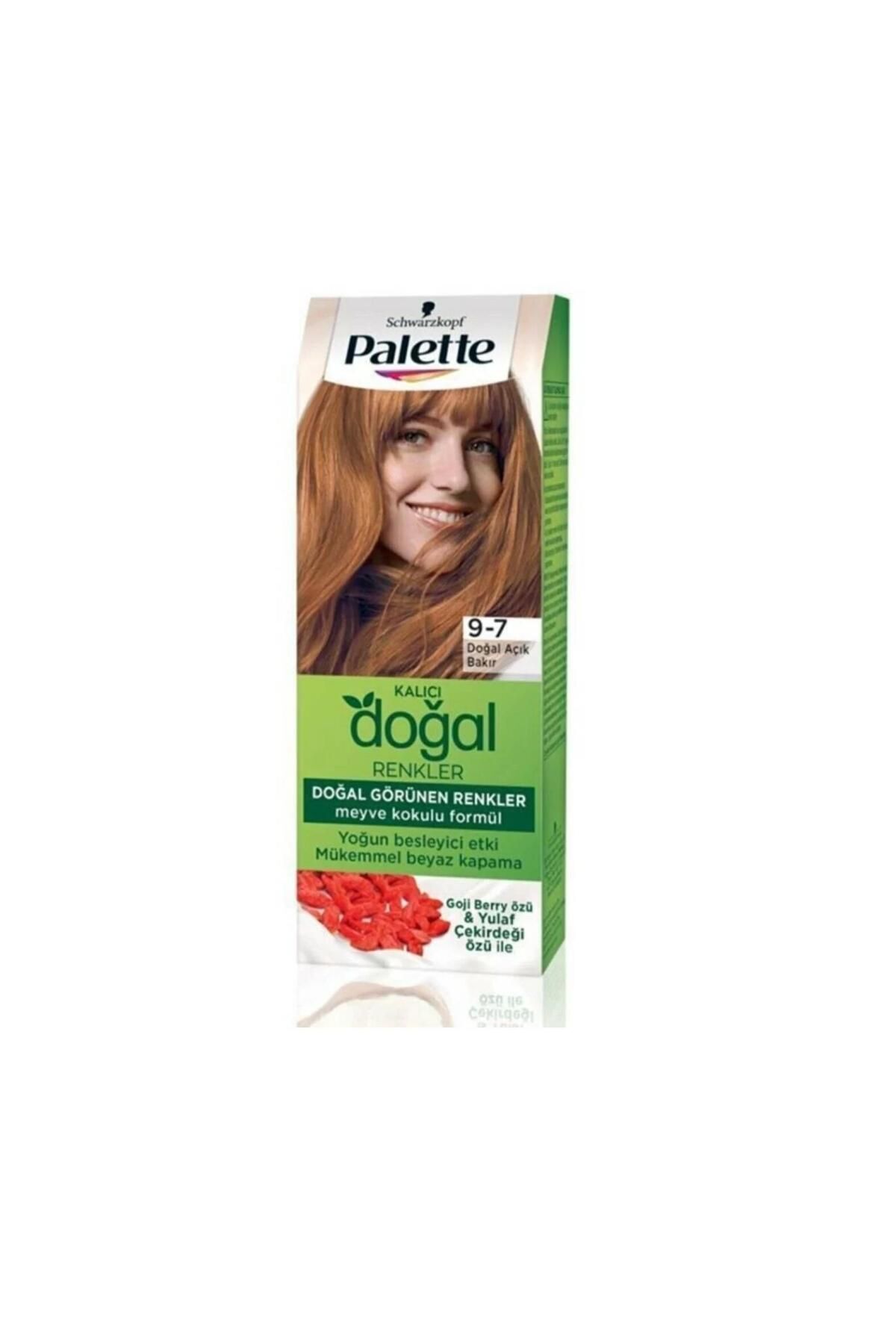 Palette Kalıcı Doğal Renkler Saç Boyası 9-7 Doğal Açık Bakır