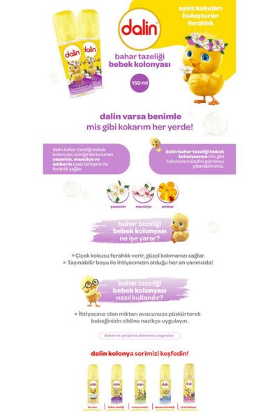 Dalin Bebe Kolonyası 150 Ml Bahar Tazeliği
