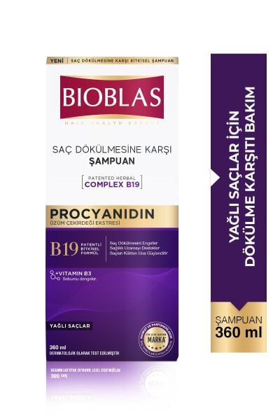 Bioblas Yağlı Saçlar İçin Arındırıcı Şampuan 360 Ml - Saç Dökülmesine & Yağlanmaya Karşı