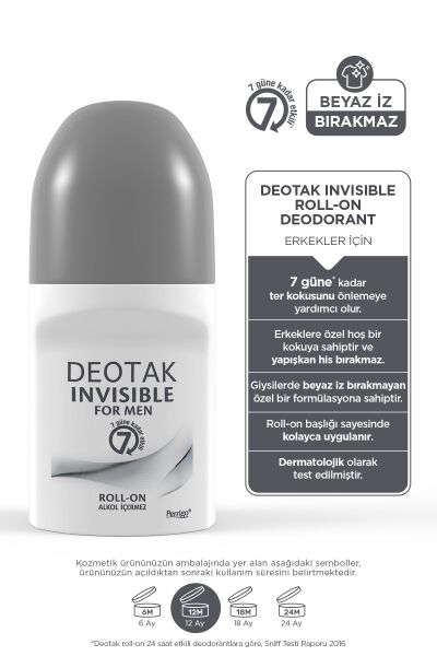 Deotak Invisible Deodorant Roll-On Men 35 ml
