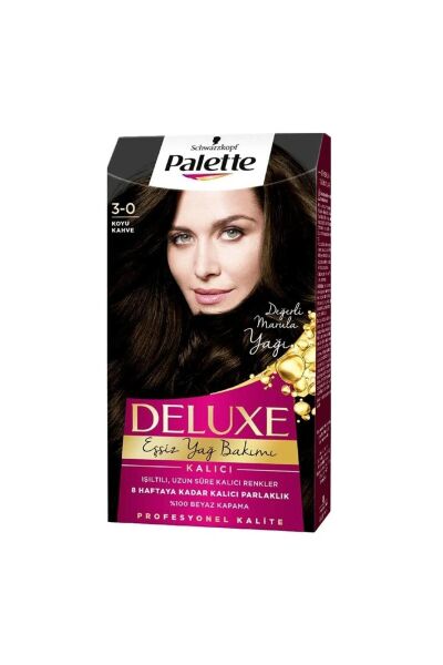 Palette Deluxe Yoğun Renkler Saç Boyası 3-0 Koyu Kahve