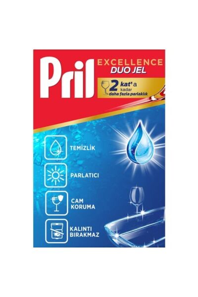 Pril Excellence Duo Jel Bulaşık Makinesi Deterjanı Hijyen 900 Ml