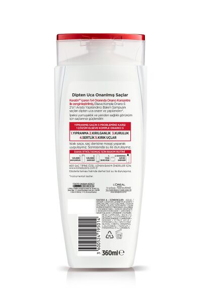 L'Oréal Paris Elseve Komple Onarıcı 2si1 Arada Şampuan 360 Ml