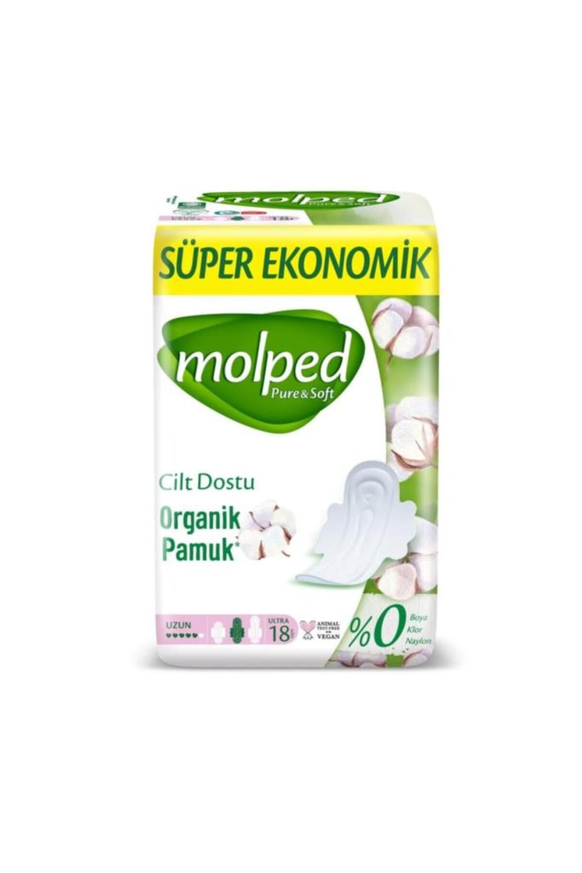 Molped Hijyenik Ped Pure & Soft Uzun 18'li