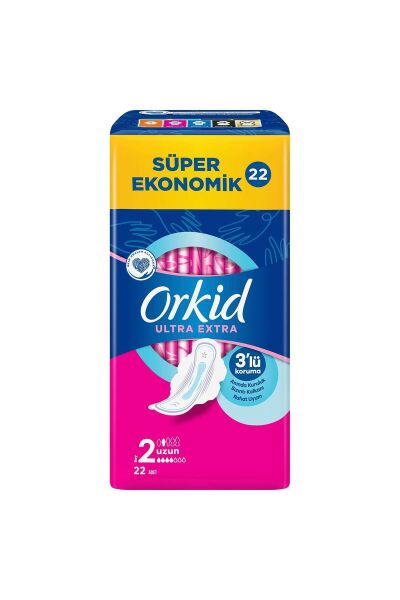 Orkid Ultra Extra Hijyenik Ped Uzun Süper Ekonomik Paket 22'li