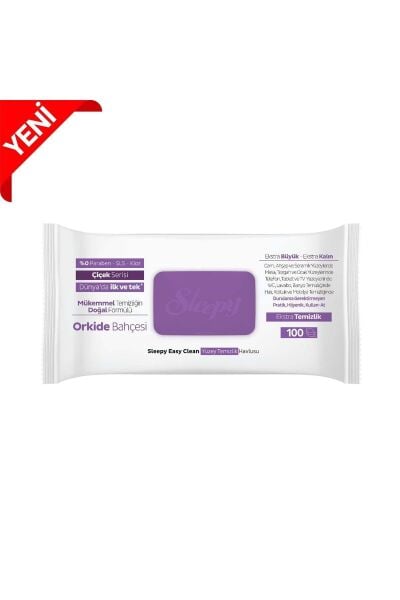 Sleepy Easy Clean Orkide Bahçesi Yüzey Temizlik Havlusu 100 Yaprak