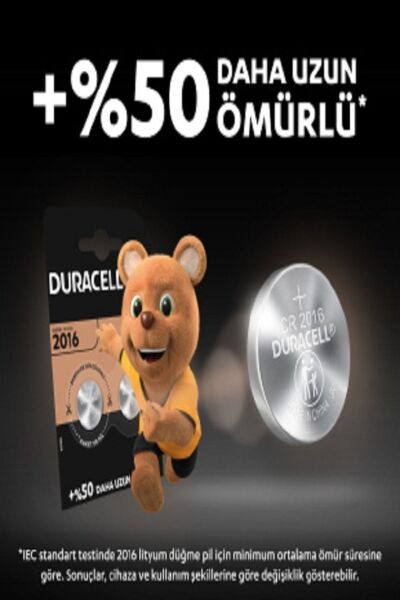Duracell Düğme Pil 2016 2'li 3Volt